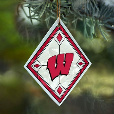 NCAA Wisconsin Badgers Art Glass Ornament