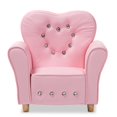 thumbnail image 2 of Baxton Studio Fauteuil pour Enfant en Simili Cuir Rose, 2 of 8