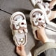 thumbnail image 1 of Pantuflas de lino para las cuatro estaciones para mujer, hogar, primavera y otoño, suelos de madera, interiores, hogar, lindas ardillas, pantuflas gruesas de lino y algodón para verano, 1 of 3