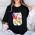 thumbnail image 6 of Womens Summer Tops Dressy Casual Short Sleeve Shirts for Women Black Summer Chic Clothes for Women Over 50, 6 of 7