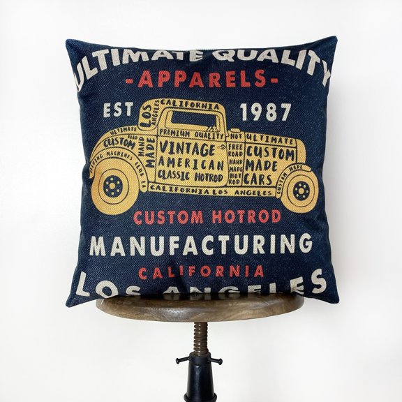 Hot Rod Roadster | Pillow Cover |  Throw Pillow | Pillow | Dad Gift | Classic Car | Gift Ideas | Pillow | Hot Rod | Room Décor