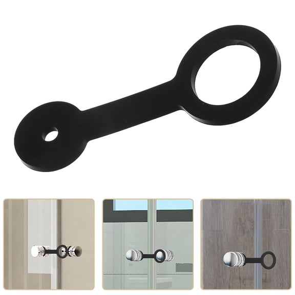 HOOWIFFY Camper Shower Door Latch Black Silicone Rv Secure Travel Strap Easy Use