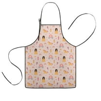 Princess Carriage Pattern Kids Aprons for Girls and Boys,Adjustable Neck Strap Toddler Aprons for Kids Cooking Baking