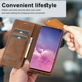 thumbnail image 6 of Case for Samsung Galaxy S10 Wallet Case, [RFID Blocking] Card Holder Stand [Shockproof TPU Interior Case] Premium PU Leather Magnetic Protective Flip Cover Compatible with Samsung Galaxy S10,
Brown, 6 of 7