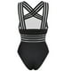 thumbnail image 3 of Sonducket Traje de baño Mujer Halter Neck Swim Body Push-up Traje de baño elástico Prendas para la parte del cuerpo negro SG, 3 of 8