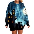 thumbnail image 7 of Duqingm 2026 Halloween Shirts for Women Long Sleeve Spooky Graphic Tees Vintage Festival Tops Crew Neck Sweatshirts Funny Gifts,M, 7 of 7