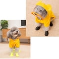 thumbnail image 4 of Pet Raincoat Waterproof Pet Raincoat Four Legged All Inclusive Small And Medium Sized Dog Puppy Rainy Clothes Yellow, 4 of 7