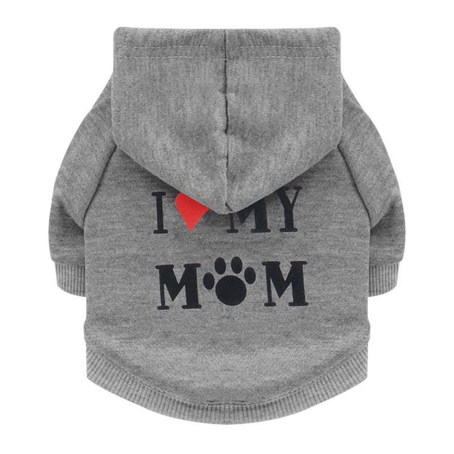 Camiseta para perro I Love My Mom, camiseta para perros pequeños, para perros pequeños, medianos y grandes, gatos, niños y niñas