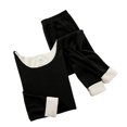 thumbnail image 1 of Sonducket Conjunto de ropa interior térmica de doble cara de lana sin costuras de cintura alta traje de lencería Unisex ropa de invierno ligera de felpa Prendas para la parte del cuerpo negro 6 Sonducket AP013400-06, 1 of 6