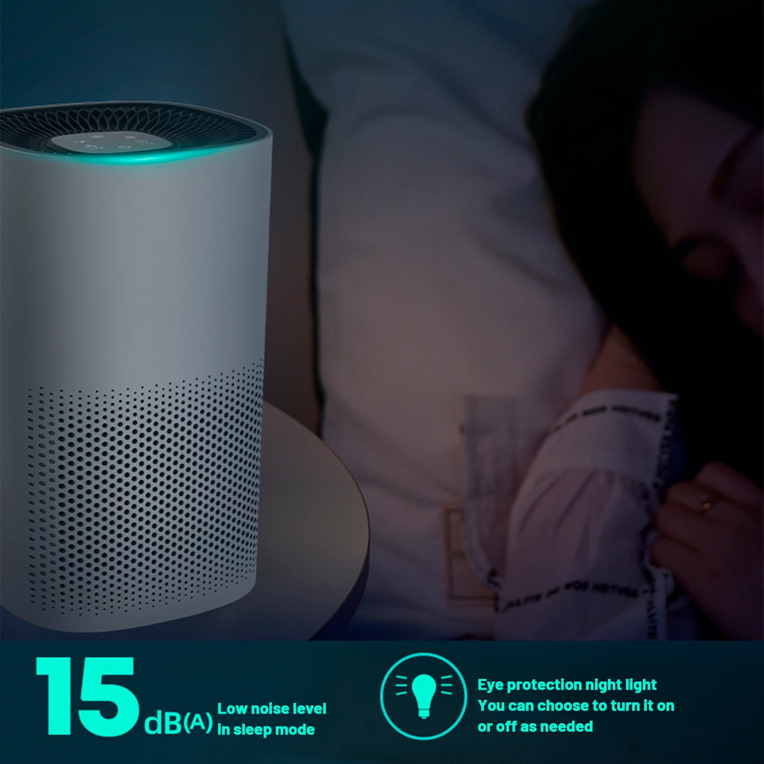 Ouxumoll Air Purifier, Allergies Pets Hair Odor Eliminators, Auto Mode, Quiet Air Cleaner, Air Cleaner up to 300 Sq Ft