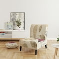 thumbnail image 3 of Designart "Red Farmhouse Butterfly" Upholstered Farmhouse Accent Chair - Arm Chair, 3 of 5
