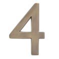 thumbnail image 1 of Architectural Mailboxes 3585AB-4 Solid Cast Brass 5 in. Antique Brass Floating House Number 4, 1 of 1