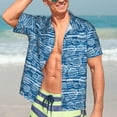 thumbnail image 5 of KLL Men's Hawaiian Shirt Short Sleeve Button Down Beach Shirts-Shell, 5 of 5