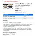 thumbnail image 2 of Front Brake Pad Set - Compatible with 1997, 2003 - 2004 Cadillac Seville, 2 of 2