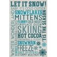 thumbnail image 1 of Let It Snow Typography (36x54 Giclee Gallery Art Print, Vivid Textured Wall Decor), 1 of 3