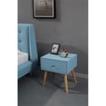 thumbnail image 2 of American Eagle Furniture 1 Drawer Wood Nightstand in Blue, 2 of 2