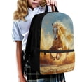 thumbnail image 3 of Uourmeti Jumping Horse Print Backpack for Students, 17 Inch Durable Zippered Comfort Straps School Backpack for Travel Work, 3 of 6