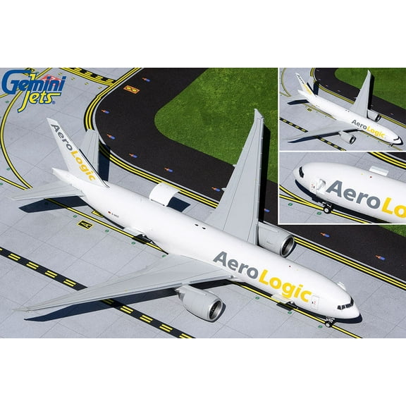 Boeing 777F Commercial Aircraft "AeroLogic" White "Gemini 200 - Interactive" Series 1/200 Diecast Model Airplane by GeminiJets