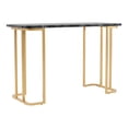 thumbnail image 4 of Deeanne Faux Marble Top Console Table, Gold and Black, 4 of 8