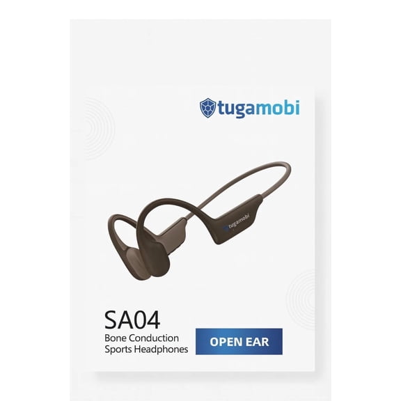 tugamobi SA04 Wireless On-Ear Bone Conduction Headphones with Free 5W Adapter, Black
