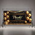 thumbnail image 7 of Gold Balloons Thank You Banner Decorative Design Appreciation Banner for Office Party Employee Celebration Indoor Decoration, 7 of 7