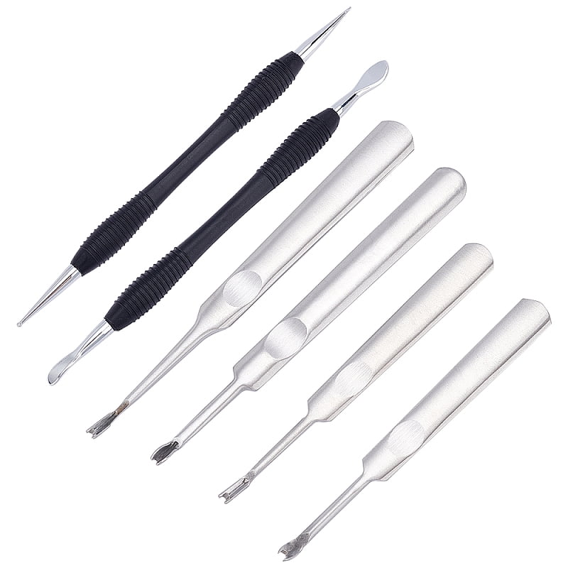 DIY Stainless Steel Leather Sewing Craft Tools Including 1Pcs Ruler 2Pcs Alloy Leathercraft Tools and 1Pcs Stitching Groover Mixed Color 174x19x0.5mm