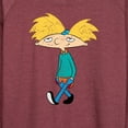 thumbnail image 3 of Hey Arnold! - Distressed Arnold - Women's Lightweight French Terry Long Sleeve Shirt, 3 of 5