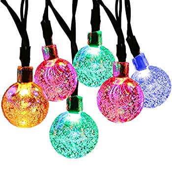 Owl Lights Patio JAR-OWL Solar String Light 20ft 30LED Fairy String Lights Bubble Crystal Ball Lights Decorative Lighting for Christmas Garland Garden Home Patio Lawn Party Holiday Outdoor Decor (Multicolor) ()