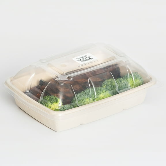 Sabert Clear Polypropylene Rectangular, Dome Lid for 20 oz and 30 oz Takeout Containers, 9 x 6 Inches | 300/Case