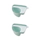 thumbnail image 2 of Matsuzay Fregadero Cesta Triangular Desagüe Fregadero Estante Ventosa Plástico Cocina Almacenamiento Titular Estante verde claro 2piezas, 2 of 6
