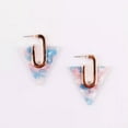 thumbnail image 4 of Triangle Shape Acrylic Resin Statement Stud Earrings Women Summer Fall Jewelry, 4 of 7