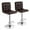 Brown, variant on Costway Set of 2 Adjustable Bar Stools PU Leather Swivel Kitchen Counter Pub Chair Black