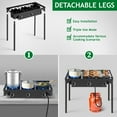 thumbnail image 3 of Ktaxon 3 Burner Gas Propane Cooker Outdoor Camping Picnic Stove Stand BBQ Grill, 3 of 9