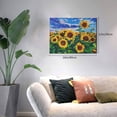 thumbnail image 2 of Daiia Landscape With Sunflowers Print Canvas Decorative Picture – 30x40in Artistic Wall Art, Ready-to-Hang Canvas Print for Living Room（Horizontal）, 2 of 6
