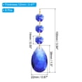thumbnail image 2 of Uxcell Teardrop Crystal Chandelier Pendants Beads, 8 Pack 100mm Length 38mm Prisms Parts Beads Blue, 2 of 6