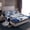 Blue White 1023, variant on jejeloiu Speed Motocross Queen Sheet Sets,Colorful Splatter Ink Flat Sheet,Extreme Motorcycle Queen Fitted Sheet For Boys Teens,Breathable Home Decor,4-Piece