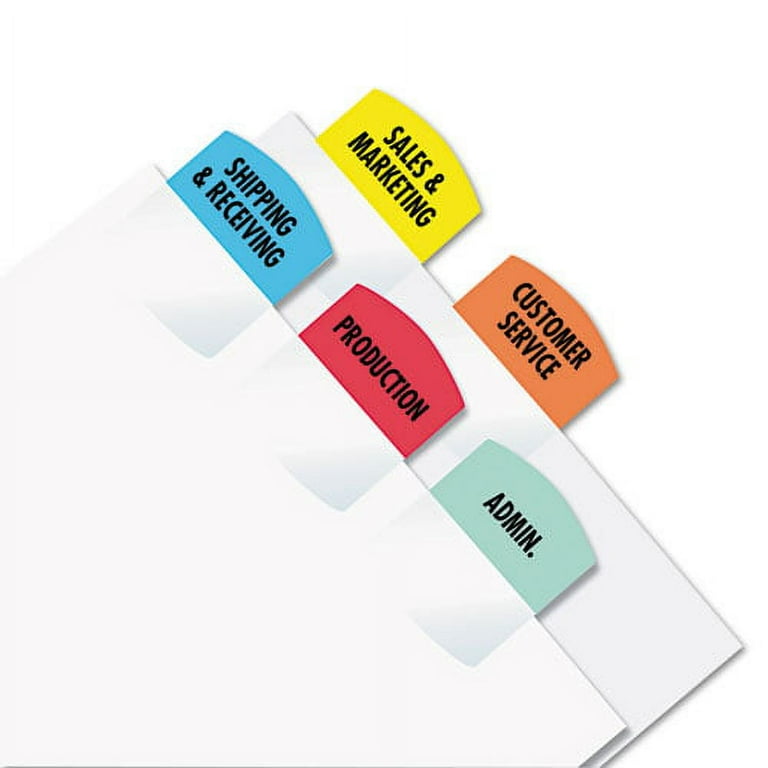 Inkjet Printable Index Tabs, 1/5-Cut, Assorted Colors, 1.13 Inkjet Printable Index Tabs, 1/5-Cut, Assorted Colors, 1.13