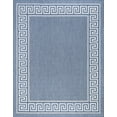 thumbnail image 3 of 5x8 Water Resistant, Indoor Outdoor Rugs for Patios, Front Door Entry, Entryway, Deck, Porch, Balcony | Outside Area Rug for Patio | Blue, Greek Key | Size: 5'3'' x 7'3'', 3 of 8