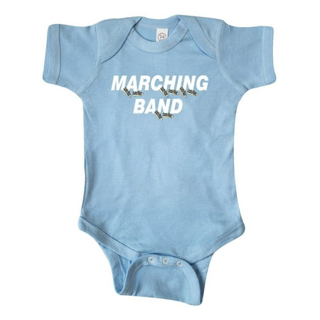 Marching Band Sneakers White Text Infant Creeper