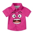 thumbnail image 4 of Piuwrlz 3 Years Boys Short polo Sleeve Toddler Funny Graphic Shirts Tops Pocket Pullover T Shirts Hot Pink Size 3 Years, 4 of 9