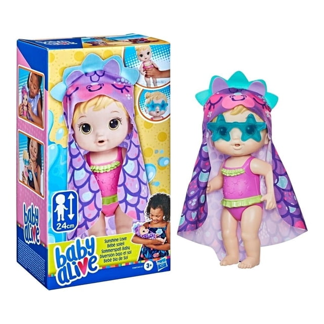 Muñeca Hasbro Baby Alive Baby Alive Muñeca Diversión bajo el sol Pelo rubio