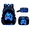 Blue Gamer, variant on DAKIMOE School Backpack Kindergarten Elementary Middle High School Bookbags for Teen Student 3 Set
