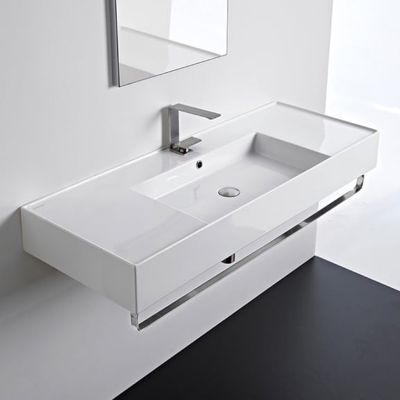 Nameeks Scarabeo 5125-TB-One Hole Scarabeo Teorema 2.0 48" Rectangular Ceramic Wall