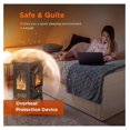 thumbnail image 4 of Electric Fireplace Stove, Freestanding Fireplace Heater with Realistic Flame, 1000/1500W Fireplace Heater, Overheating Safety Device, Thermostat, Adjustable Flame Brightness, 4 of 7