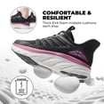 thumbnail image 3 of Zapatillas Deportivas para Mujer ALLSWIFIT para Correr y Tenis Slip-On Negro/Fucsia, 3 of 8