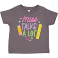 thumbnail image 3 of Inktastic Back to School Miss Talks a Lot Girls Toddler T-Shirt, 3 of 5