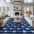 thumbnail image 3 of 5'x8' Area Rugs, Starfish Navy Indoor Outdoor Area Rug for Living Room Bedroom, Blue Coastal Ocean Summer Sea Beach Washable Bathroom Rugs Kitchen Floor Carpet Mats Home Decor Aesthetic, 3 of 8