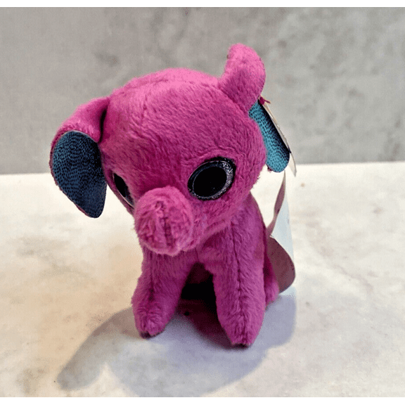McDonalds Ty Teenie Beanie Boos - Elephant #2 Peanut Pink Plush (NO TY HANG TAG)(BONUS 1 FUN CHOPS)