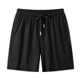 thumbnail image 2 of VBVC Women's and Women's Plus Ice Silk Athletic Shorts , Lightweight Running Shorts For Women , Ladies' Drawstring Summer Shorts with Zipper Pockets,Black,M-5XL, 2 of 5
