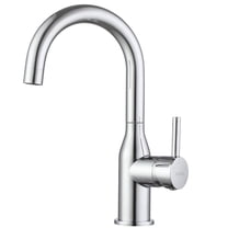 WOWOW  Kitchen Sink Faucet Chrome High Arc Single Handle Kitchen Bar Faucet